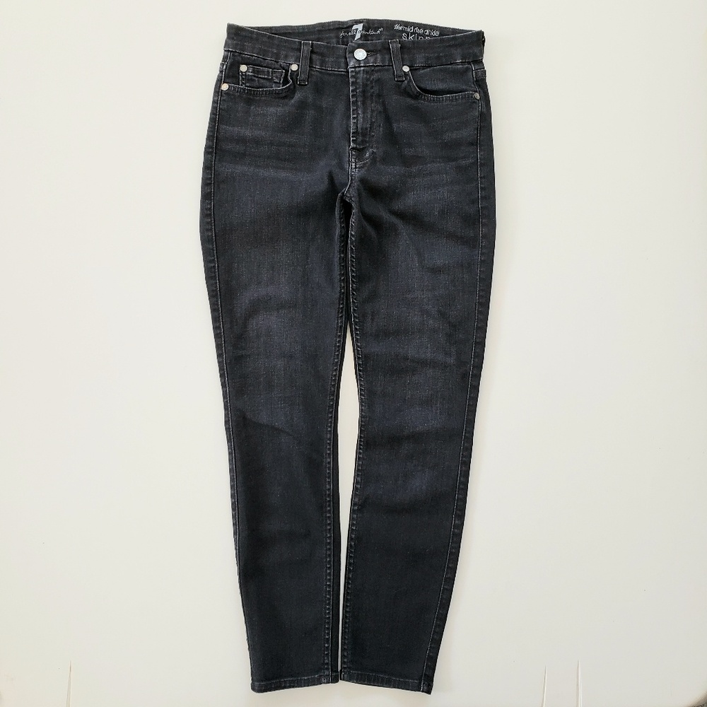 7 For All Mankind Mid Rise Ankle Skinny Jeans 28